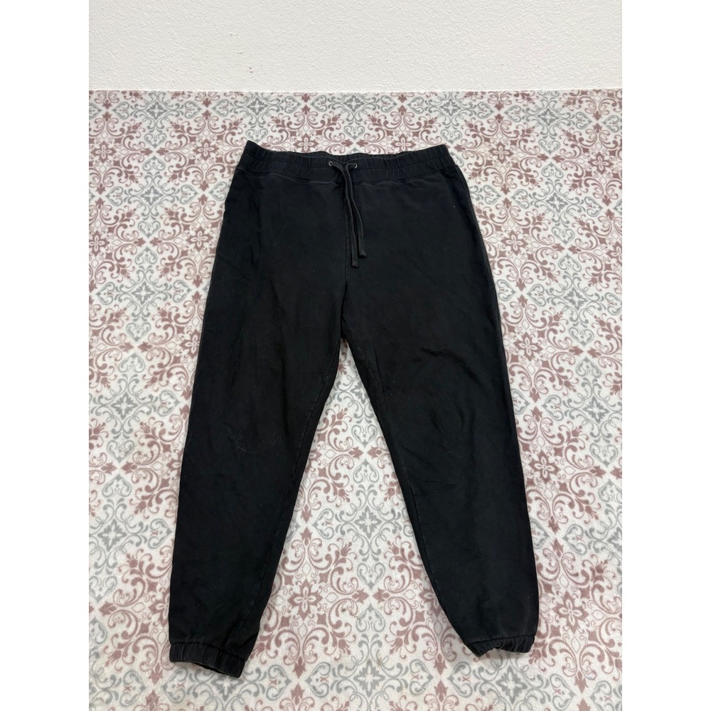 James Perse Standard Black Cotton Jogger Sweatpants WXAH1930CU Size 3 L